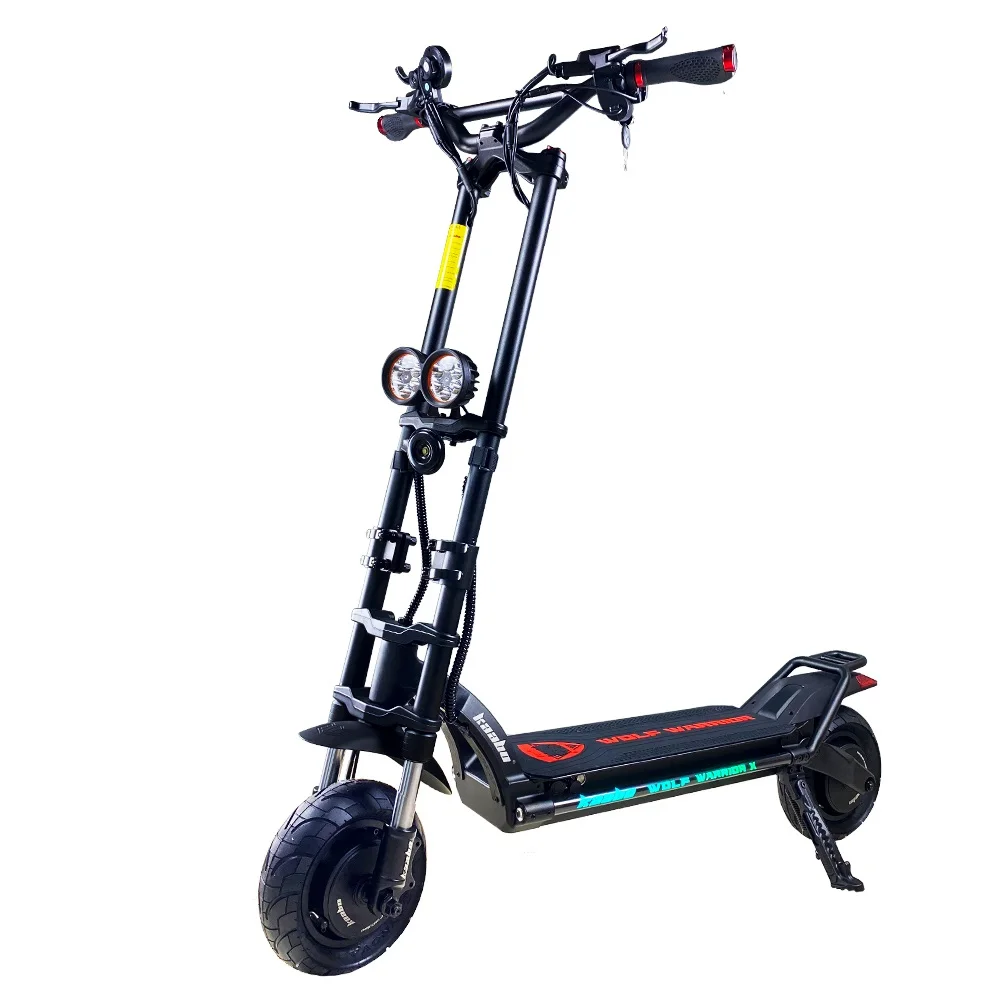 Original Kaabo Wolf Warrior X 10inch 60V 21Ah 60V 28Ah Battery Top speed 70km/h Electric Scooter with Hydraulic Shock Absorption