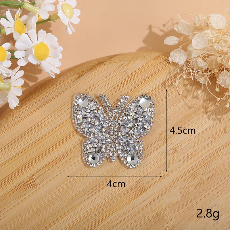 Naprasowanki motyl Rhinestone DIY na odzież kurtka plecak plakietki termiczne do szycia dekoracyjne BX070