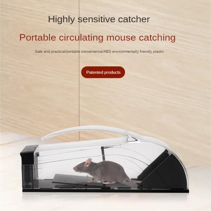 

Mousetrap Rat Catching Automatic Abs Thickened Plastic Home High-sensitivity Mice Mousetrap Rat Hole Safety Mousetrap Rat Cage