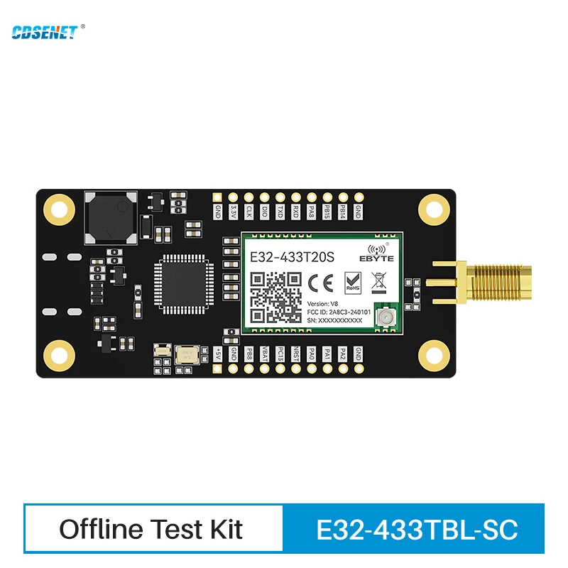 

433MHz UART Lora RF Transceiver Offline Test Development Kit OLED Display CDSENET E32-433TBL-SC 20dbm Long Distance with Antenna