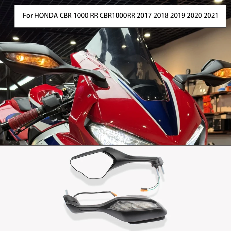 

Motorcycle Side Rear View Mirror Fit for 2017 - 2021 HONDA CBR1000RR CBR 1000 RR CBR1000 RR CBR 1000RR 2018 Turn Signal Light