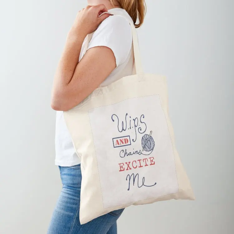 

WIPs and Chains Excite Me Tote Bag custom bags canvas shopping bag hand bags cute pouch bag