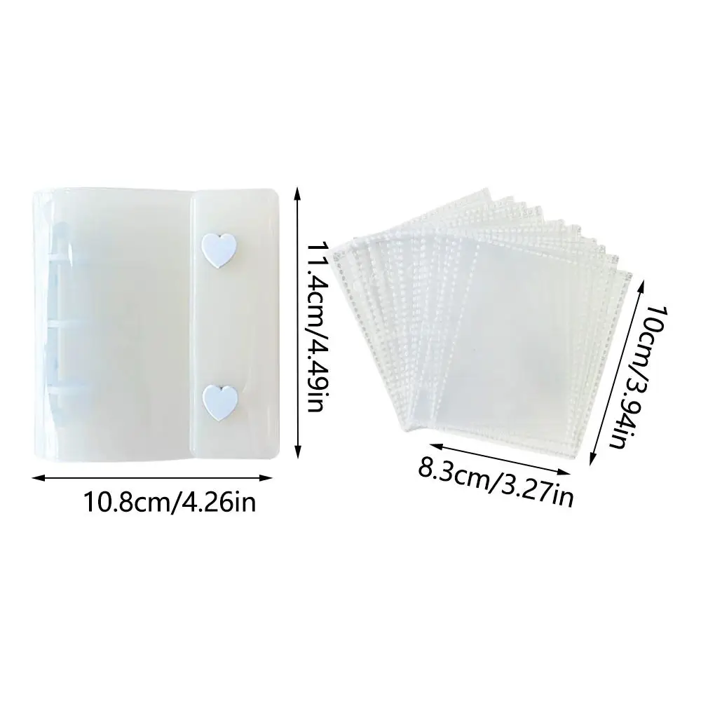 1Pcs Small Card Storage Book Cartoon Cute Transparent Album Girl PVC Photos Binder DIY Idol Schoolbag Key Chain Pendant New