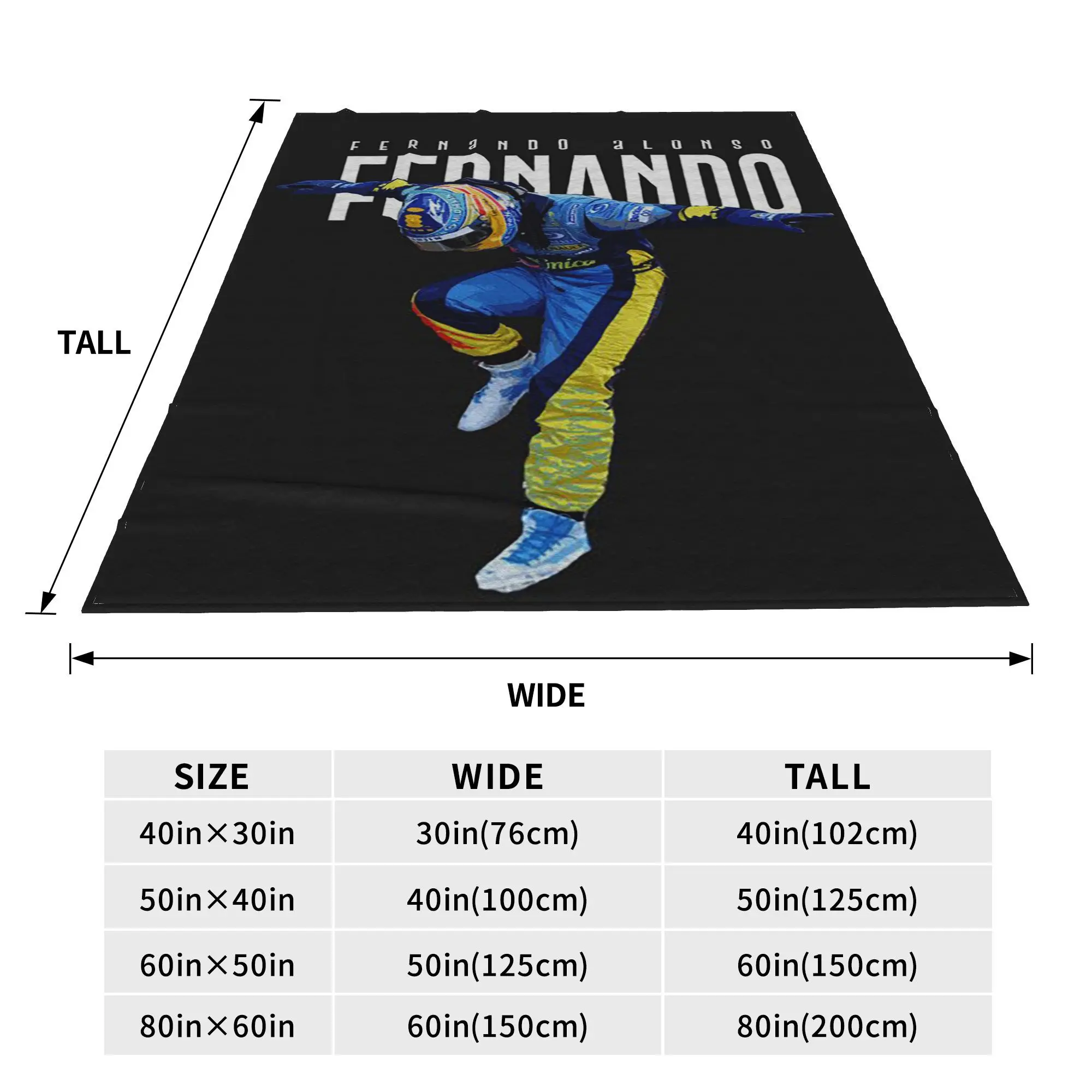 Flannel Throw Blanket Fernando Alonso Saint Warm Plush Blankets Soft Bedspread for Bed Living room Home Travel Couch