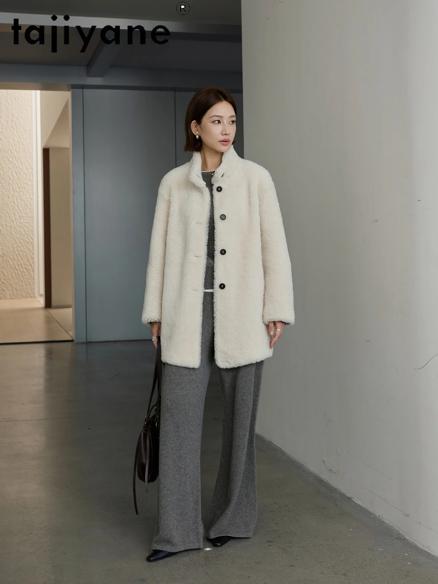 TAJIYANE الطبيعية ميرينو صوف الغنم مزدوجة الوجه معطف الفرو امرأة أنيقة سترات من الفرو الحقيقي 2025 الشتاء ملابس حريمي ropa mujer