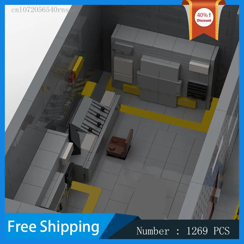 地下鉄メンテナンスルーム MOC ビルディングブロック都市交通建築モデル DIY レンガクリエイティブ組立おもちゃクリスマス