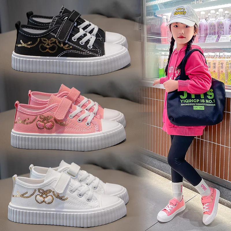 Children Shoes Kids Boy Sneakers Classical Lattice Board Shoes Big Kid Girls Embroidered Brand Kids Shoes Tenis Infantil