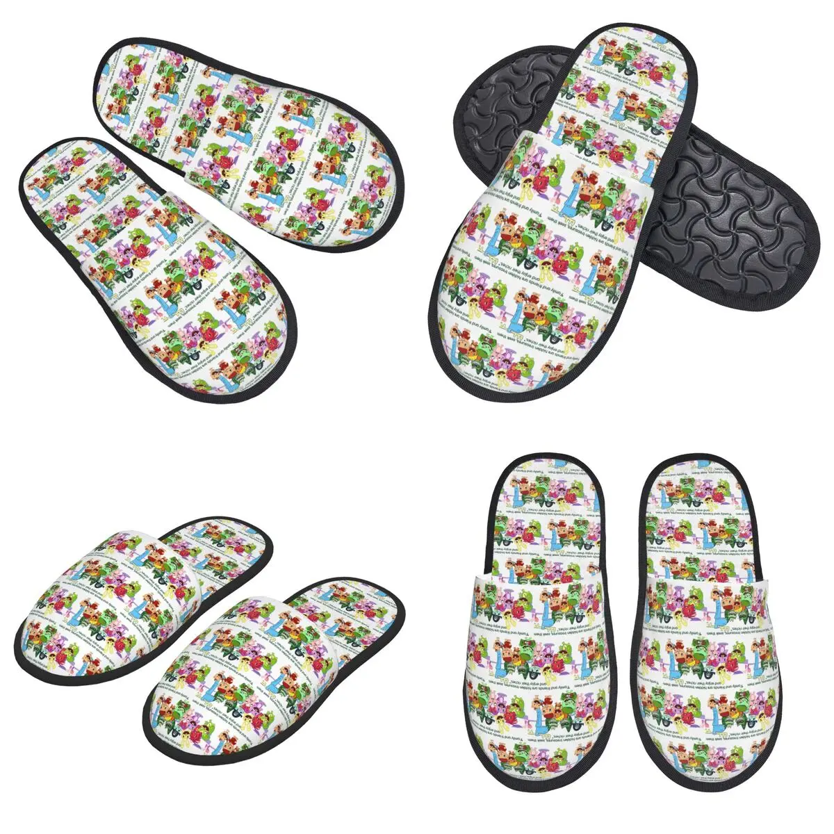 Семейные тапочки Happy Tree Friends на заказ, теплые мягкие женские домашние тапочки из пены с эффектом памяти, домашняя уютная обувь