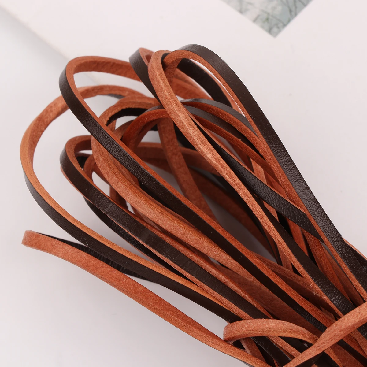 

5 Meters Cowhide Rope Flat Cord Jewelry Making Cords Decorations Supplies