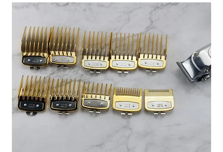8/10 Stück Haarschneidemaschine Limit Guide Kamm für Wahl und Kemei Trimmer Universal Barber Guide Kamm Haarschnitt Werkzeug Clipper Limit Kämme – Detail 21