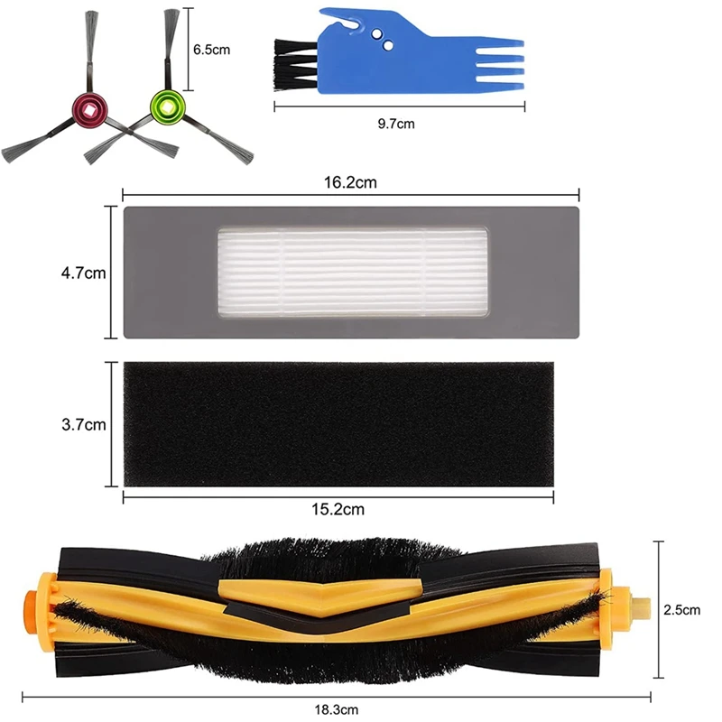 For Ecovacs DEEBOOT OZMO T8+ / T8 AIVI / T8 Max Ecovacs DEBOT N8+ / N8 Plus / N8 Pro Accessories Main Side Brush