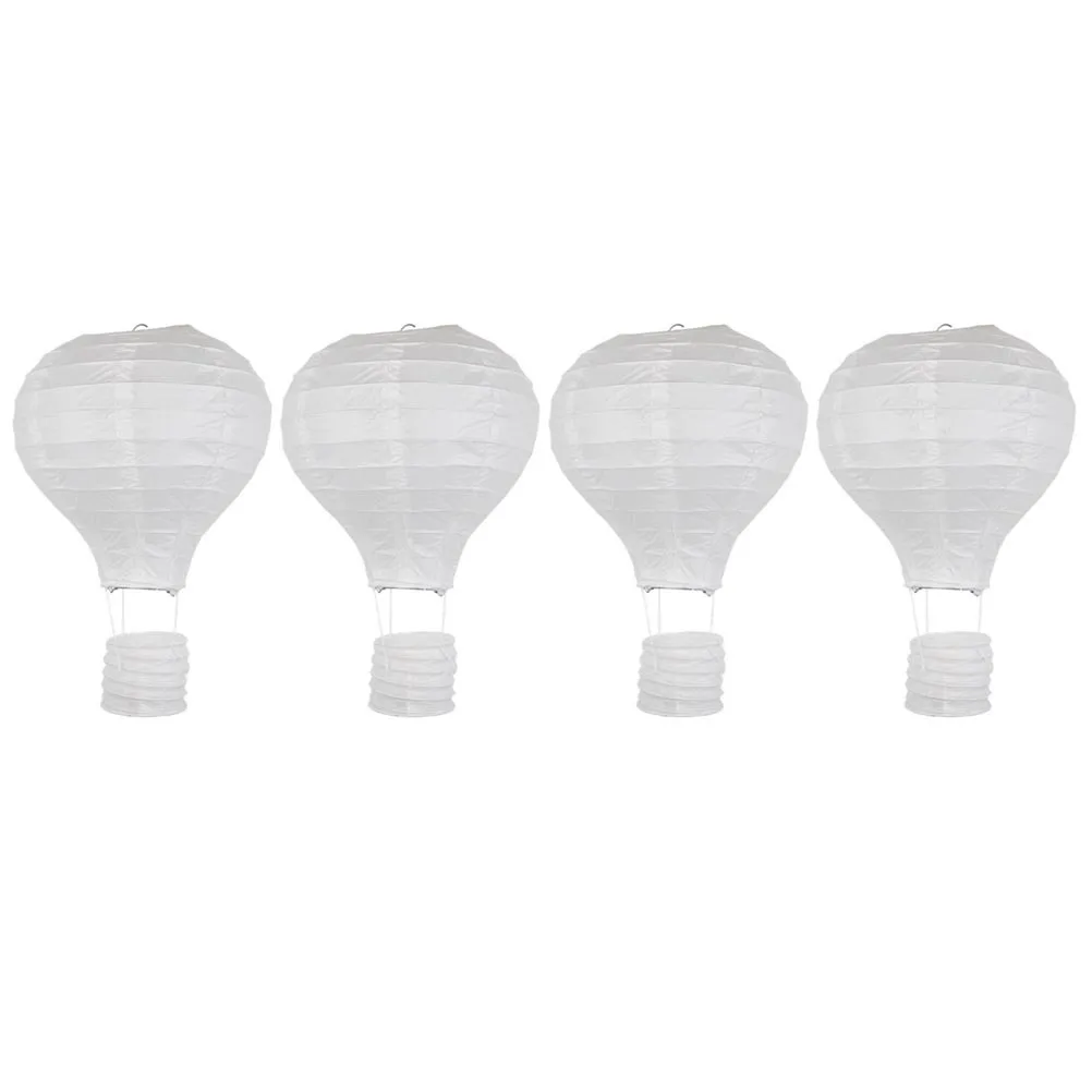 

4Pcs White 30Cm Paper Lanterns Unique Hanging Decor for Festival Wedding Party Birthday Indoor Outdoor Celebration Decoration