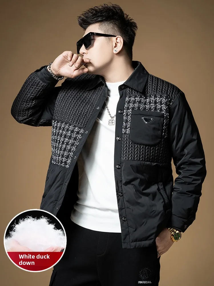 

Мужская зимняя куртка-пуховик белого цвета с воротником, теплая верхняя одежда для молодежи, модная, современная, ветрозащитная, стандартной длины