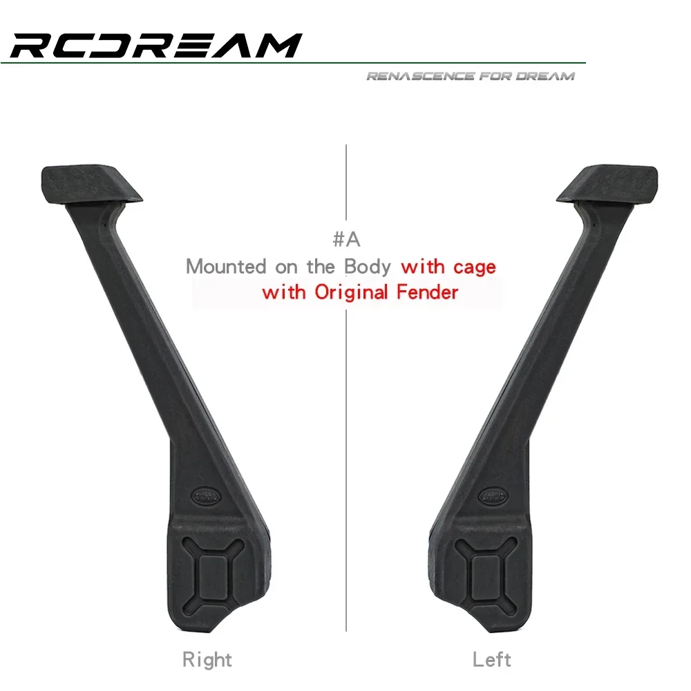 RCDream 1/10 Snorkel #A Mounted on Body with NAS Cage & Original Fender for Wild-Defender RD110 RD90 RD130  #D1A1-AR D1A1-AL