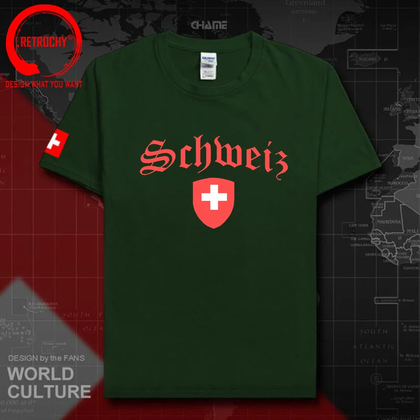 Switzerland T-Shirt Emblem Zurich Bern Luzern Uri Schwyz Obwalden Basel Cotton T Shirt Men Summer Fashion T-shirt Euro Size 6XL