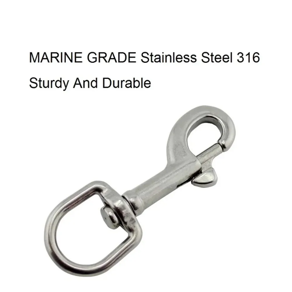 10 Piezas  Gancho  Seguridad con Ojo Giratorio Ovalado  Acero Inoxidable  Grado Marino, 65mm/72mm, para Correa  Perro,