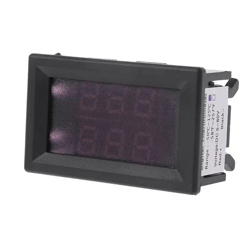 Multifunction High-precision Clock Inside Outside Car Temperature Monitor Panel Meter Auto Accessories