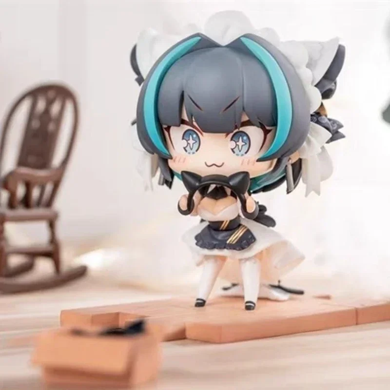 Anime Figure Q Version Azur Lane Juus Time Cheshire Action Figure Model Doll Toys Collection Cute Room Decoration Children Gifts