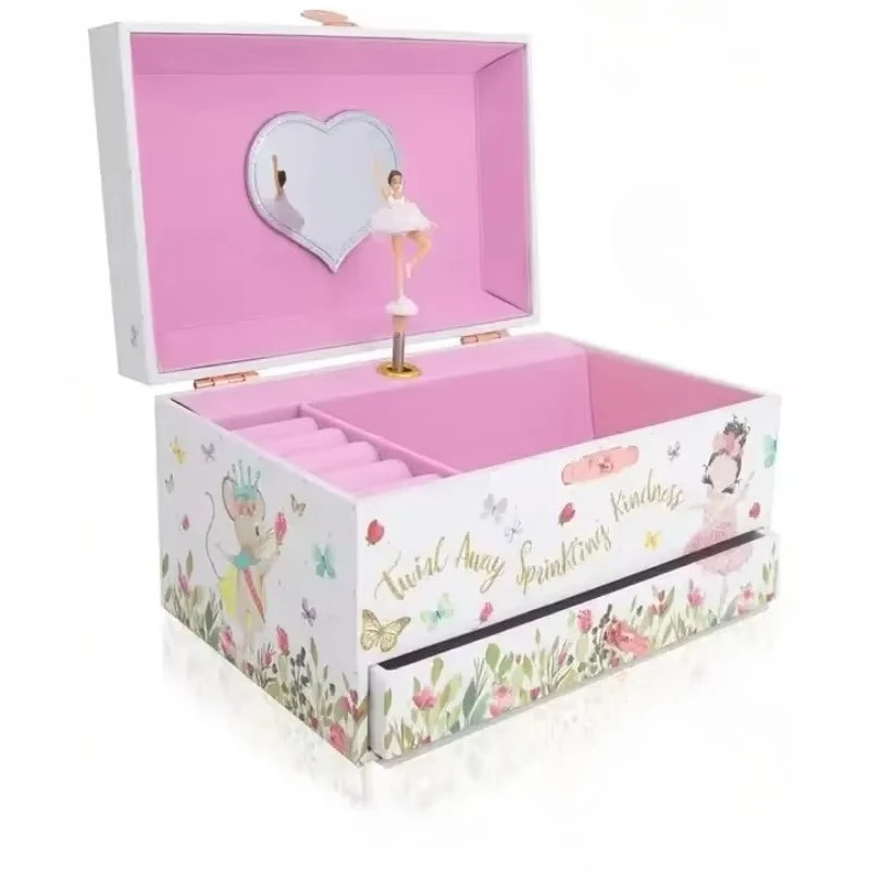 Cute Ballet Music Jewelry Box Unicorn Jewelry Music Box Hand Cranked Music Box Valentine's Day Children's Day Birthday Gift