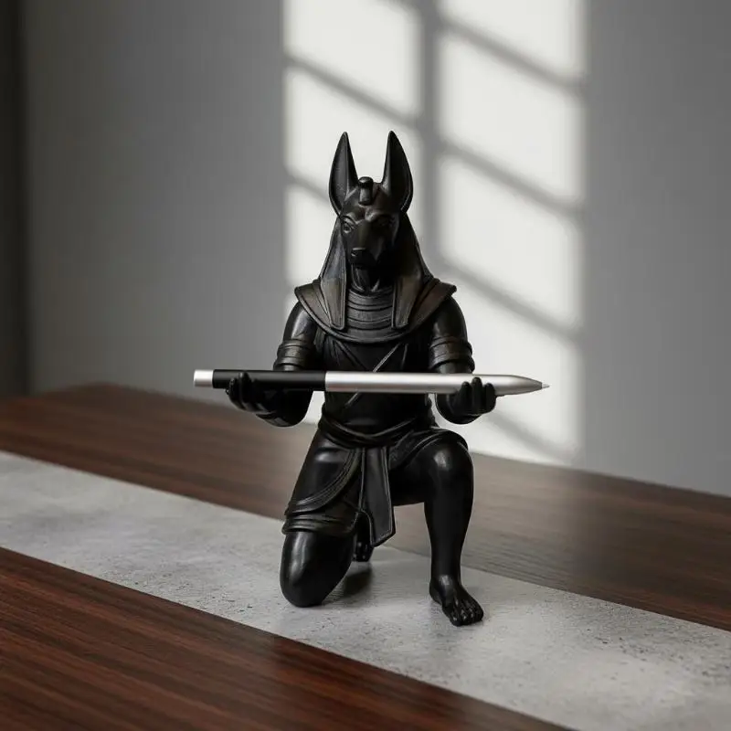 3D Printed Statue Pen Holder 1Pc, Vintage Figurine Desktop Storage Rack, Creative Desk Decor Organizer, Office Stationery Gift