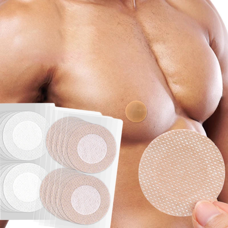 

20PCS Men's Brethable Nipple Covers Disposable Adhesive Chest Pasties Invisible Shirts Tights Suit Anti-bulge Nipple Sticker