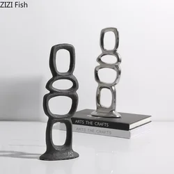 Minimalist Ceramic Ornaments Abstract Art Sculpture Home Accessories Living Room Statue Miniatures Decoration Crafts Figurines