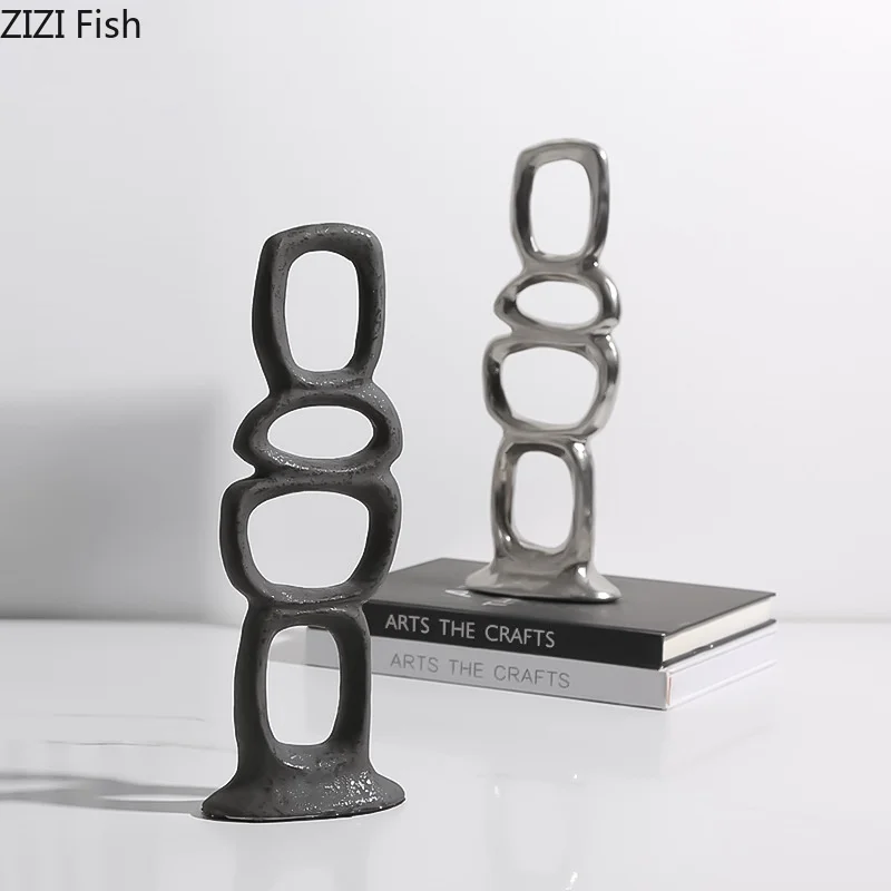 Minimalist Ceramic Ornaments Abstract Art Sculpture Home Accessories Living Room Statue Miniatures Decoration Crafts Figurines