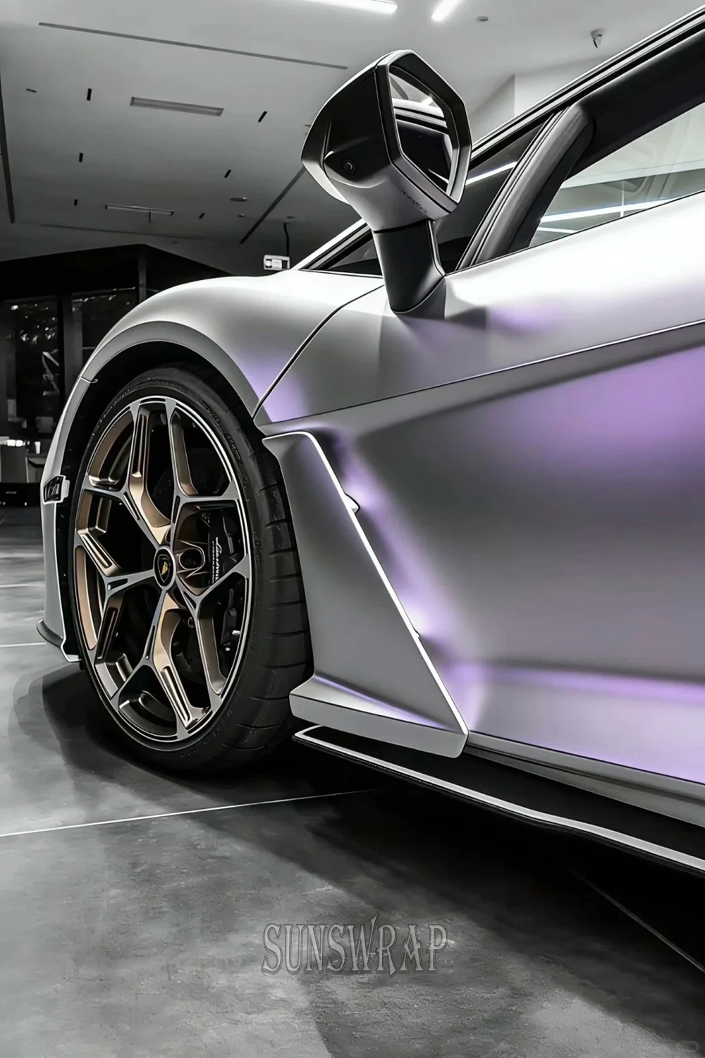 Matte Tech Silver-Purple Wrap Vinyl Film with Air Release DIY Adhesive Car Decal Wrapping for Car Personalization  Foil Sheet