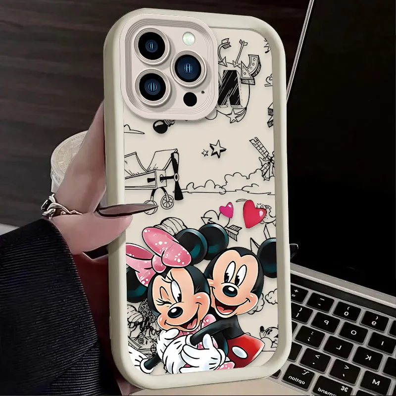 Disney Mickey Minnie Mouse Case for Xiaomi Redmi Note 13 12 11 Pro Plus 12S 11S 10S 10 9 9S 8 12C 13C Printing Protective Cover