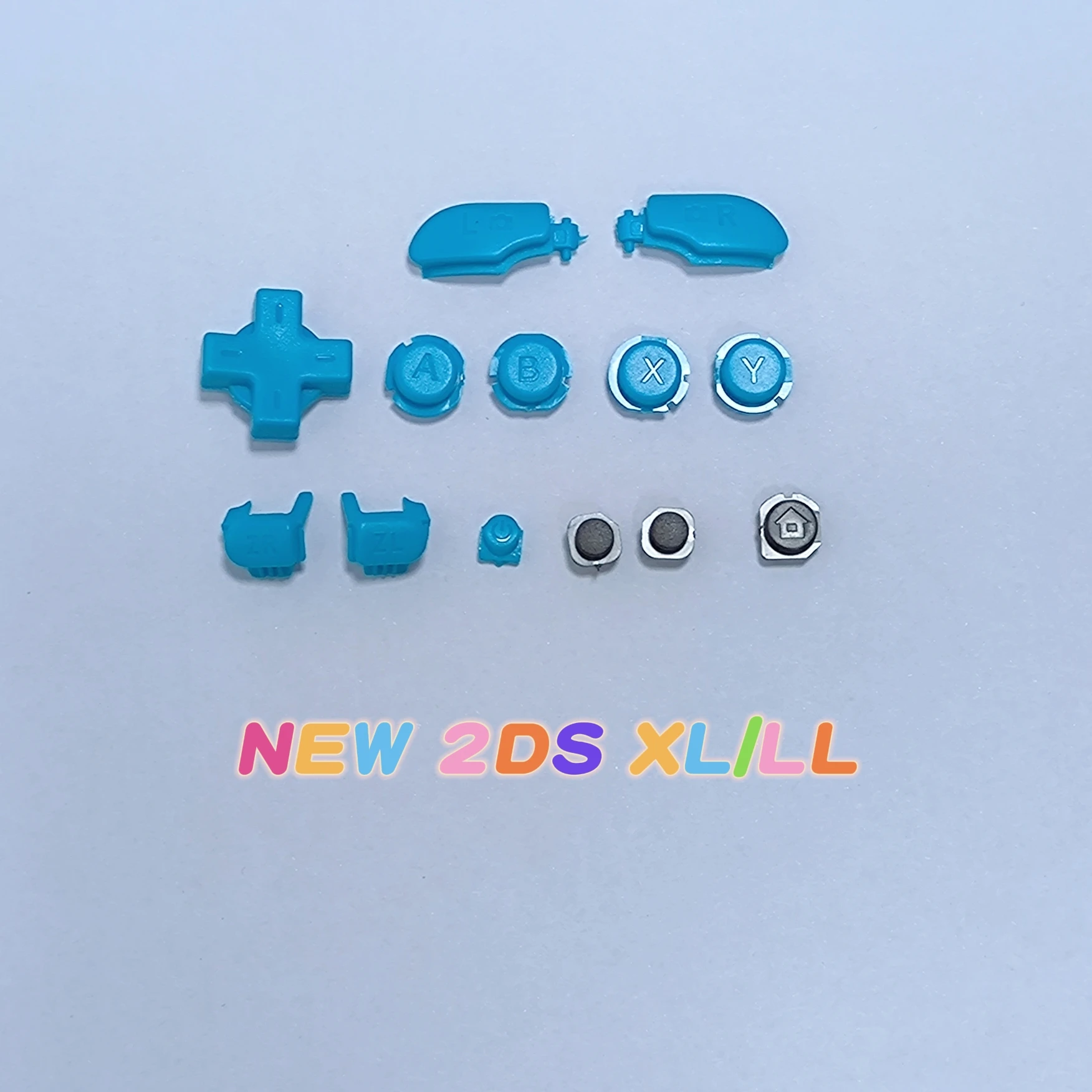 استبدال ABXY L R ZL ZR D وسادة عبر أزرار مجموعة أزرار كاملة ل نينتندو جديد 2DSXL/LL البلاستيك أو عدسة زجاجية