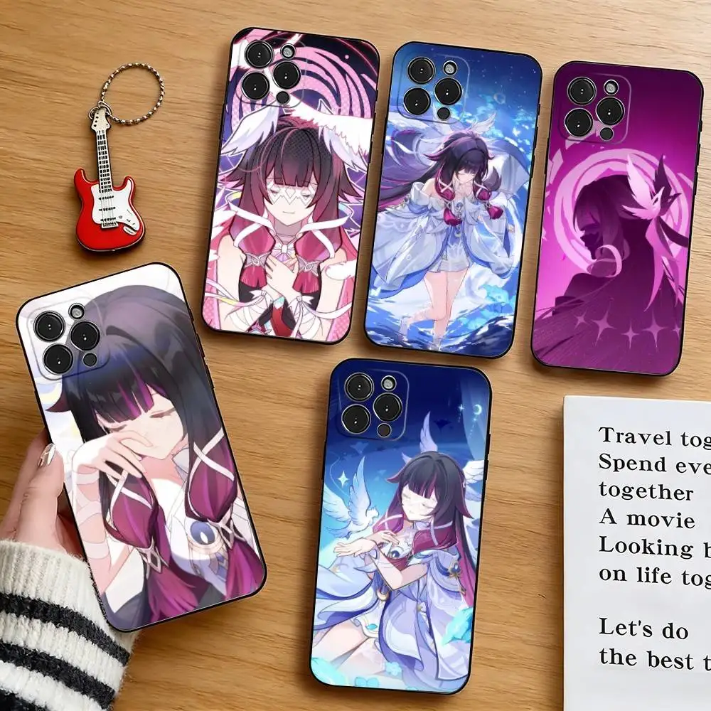 

C-Columbina Genshin Phone Case For iPhone 17, 16,15,14,13,12,11 Plus,Pro Max, Others Soft Black Cover
