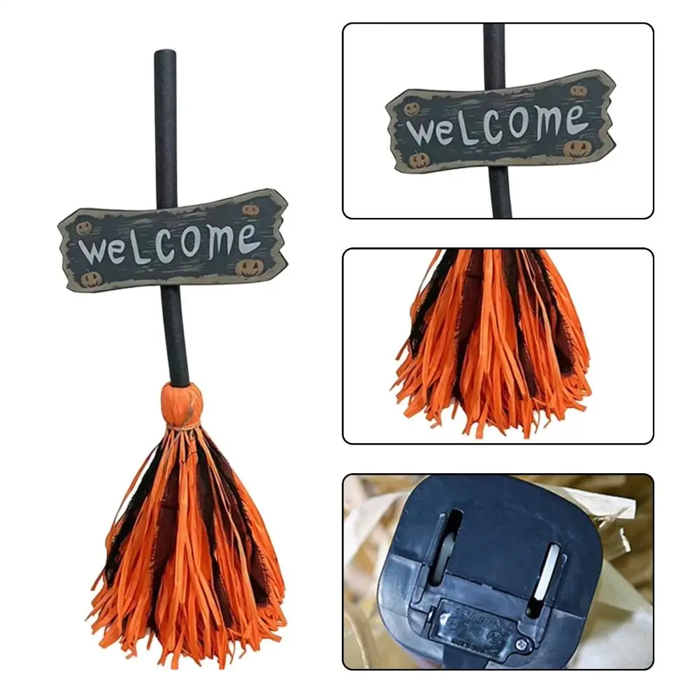 Sound Activated Animated Witch Broom Moving Broomstick Plastic Witch Broomstick Floating Broomstick Spooky Sounds