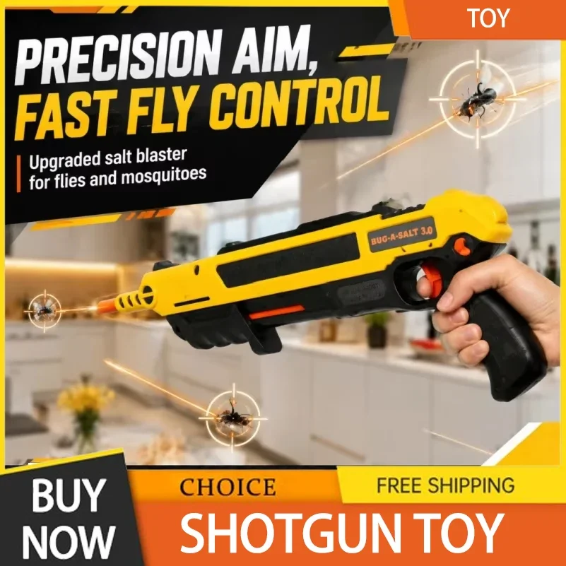 2026 Upgraded Bug A Salt Gun 3.0 Salt Shotgun Fly Mosquito Killer Adult Insect Toy Pest Control Salt Shooter New Model Powerful