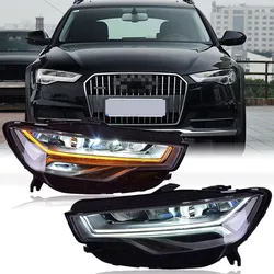 Luci anteriori per auto per Audi A6 C7 2012 2013 2014 2015 2016 2017 2018 accessori A6L fari a LED DRL gruppo indicatori di direzione