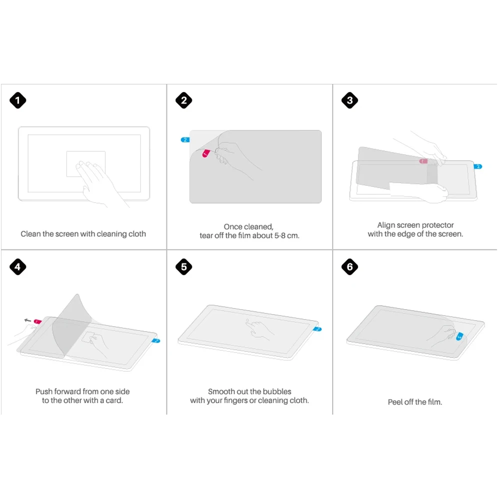 Imagem -06 - Película Protetora para Tabuleta de Desenho Gráfico Huion Kamvas Pro13 Pro16 Plus 4k 2.5k