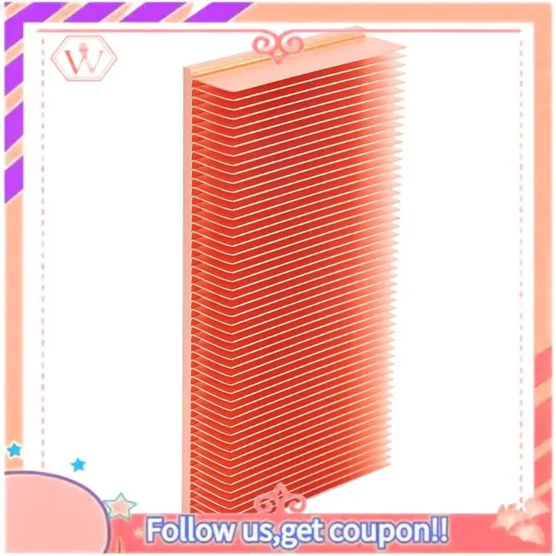 

Upgraded 2X Pure Copper Heatsink 100X50x15mm Skiving Fin Heat Sink Radiator For Electronic RAM Chip LED VGA Cooling Cooler
