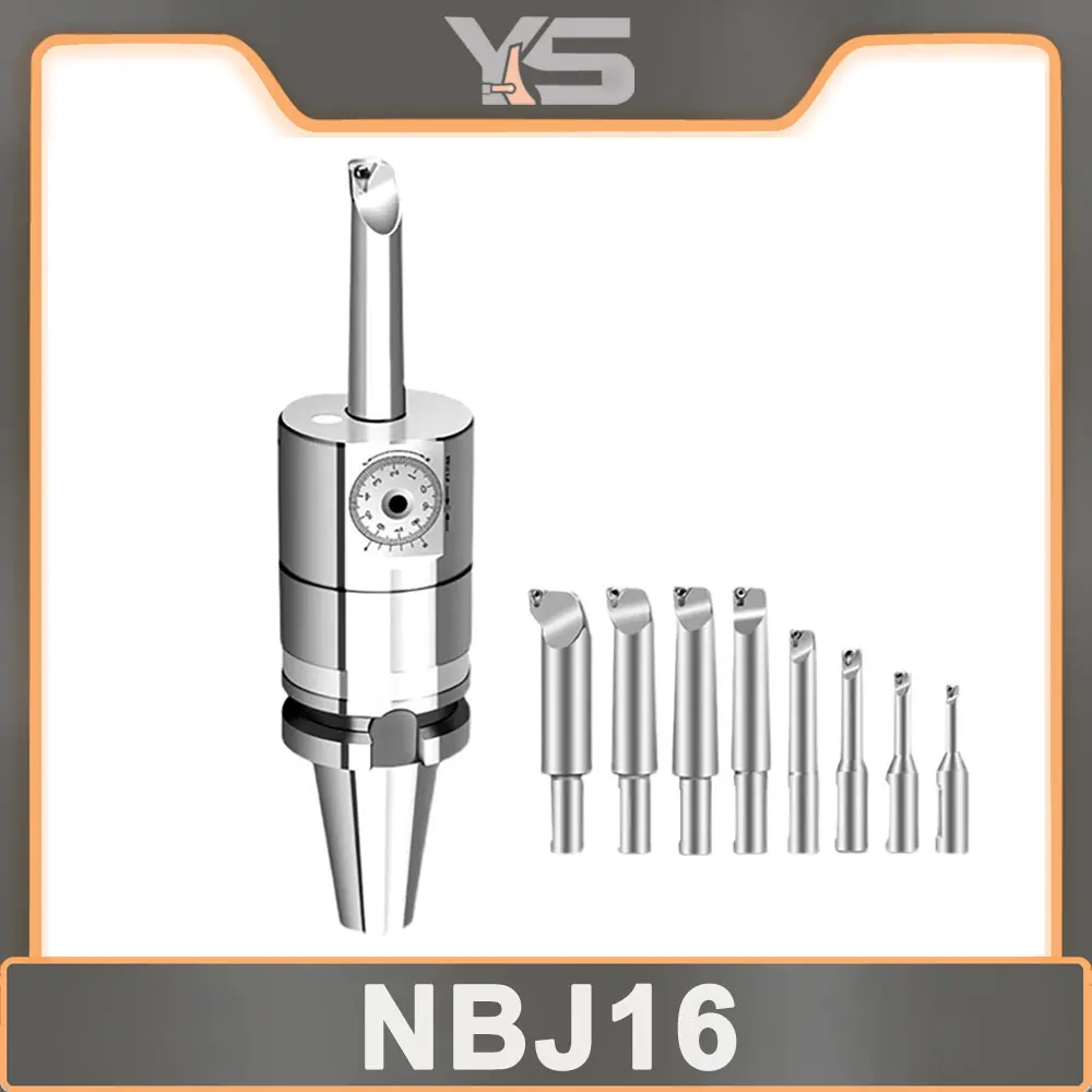 

NBJ16 Fine Boring Head BT30 BT40 NT30 NT40 MT4 MT5 MT6 SK30 SK40 CAT40 R8 C20 CAT40 BT50 NT50 Tool Holder + 8pcs Boring Tool Rod