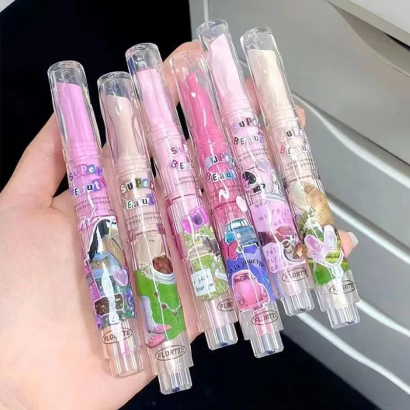 Flortte Gelee Lippenstift Kristall feuchtigkeit spendende Lippen balsam wasserdichte langlebige Spiegel Wasser licht Lip gloss feste Lippen glasur