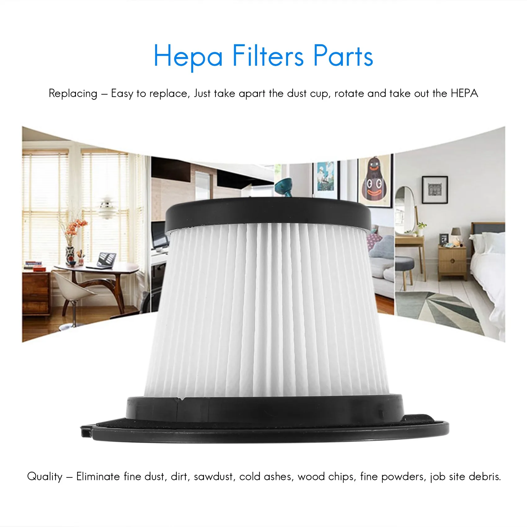 3 Pack Replacement HEPA Filter Compatible For MOOSOO K17 Cordless Vacuum-A74P