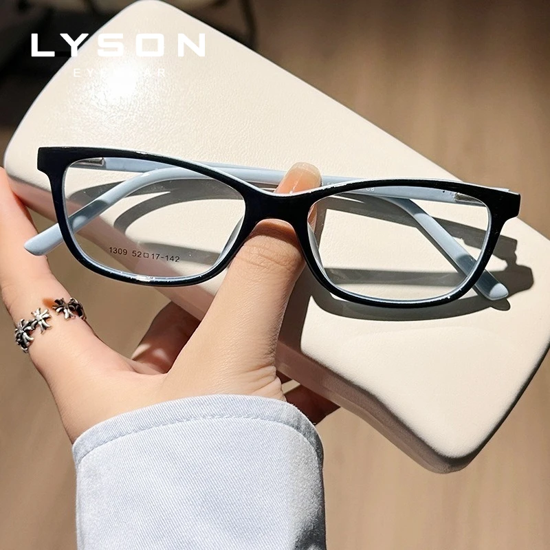 LYSON جديد مستطيل نظارات للقراءة النساء مكافحة الضوء الأزرق وصفة طبية النظارات البصرية المضادة للانعكاس قصر النظر مد البصر نظارات