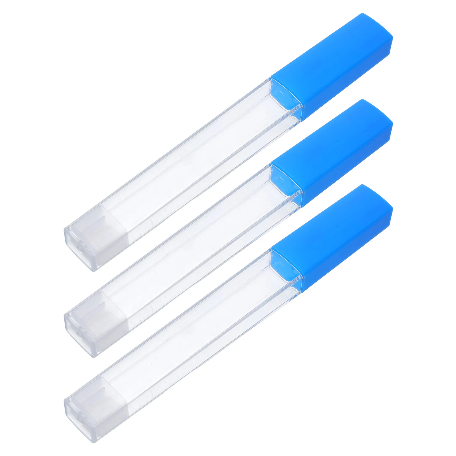 

3pcs Thermometer Protective Tube Glass Oral Holder Disposable Blue Plastic Storage Case for Instruments Body Temperature