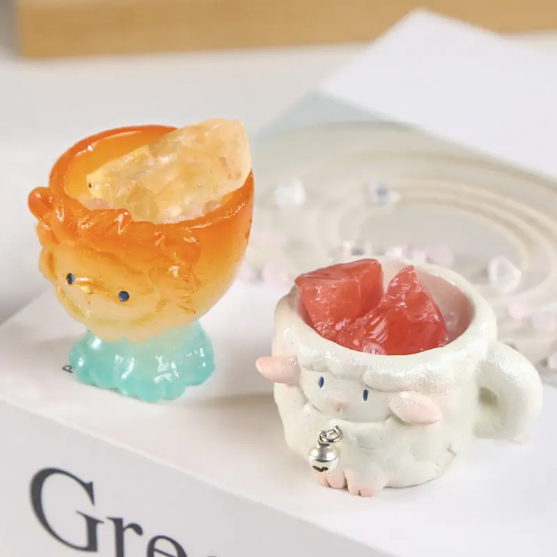 

12 Zodiac Crystal Blind Box Original Stone Cute Cup Shaped Desktop Bedroom Home Ambient Decor Ornament Ideal Gift For Girls
