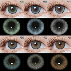 YESHARE New Colored Contacts Lenses for Eyes 1pair Fashion Blue Contact Lens Brown Lenses Yearly Korean Gray Contact Green Lense