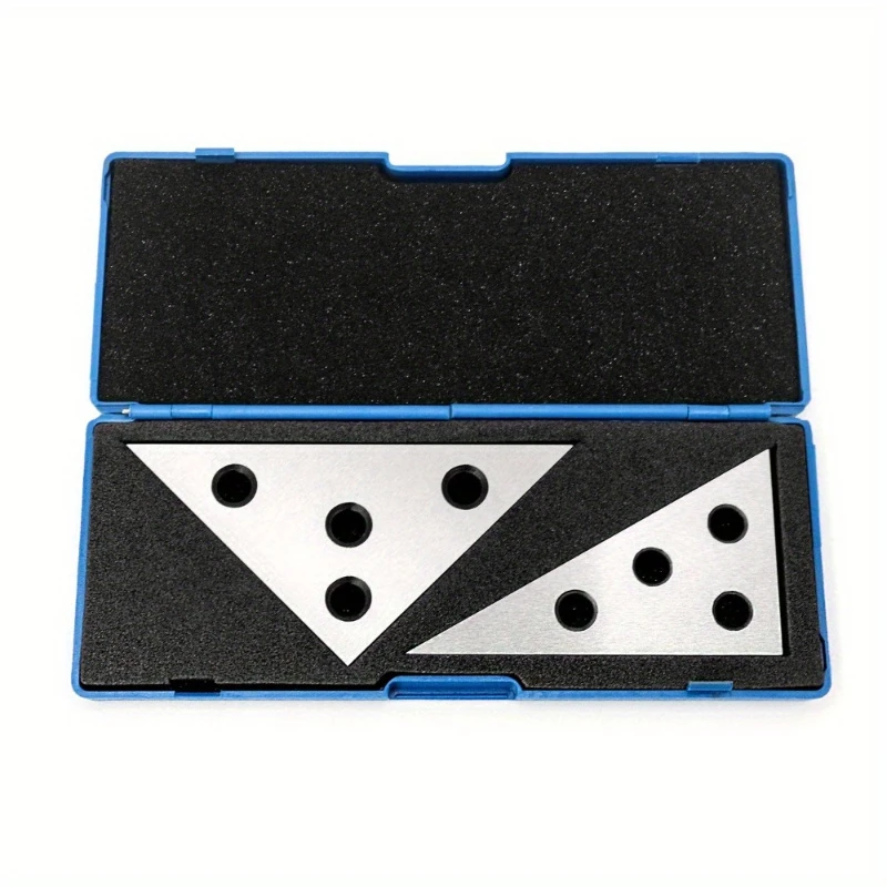 Solid Angle Plate Set, 2 Piece Set Angle Block  Gauge Industrial Grade Angle Measuring Block Triangle  Block