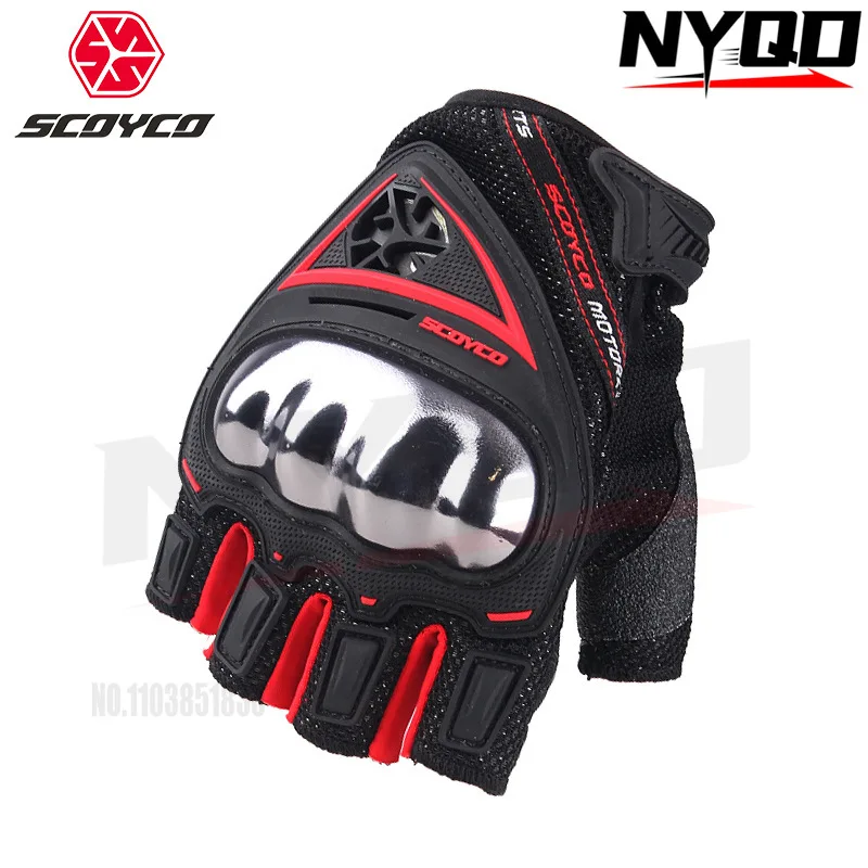 SCOYCO Motorcycle Riding Case Gloves Motorcycle Rider Breathable and Anti Drop Half Finger Gloves Male Spring/Summer