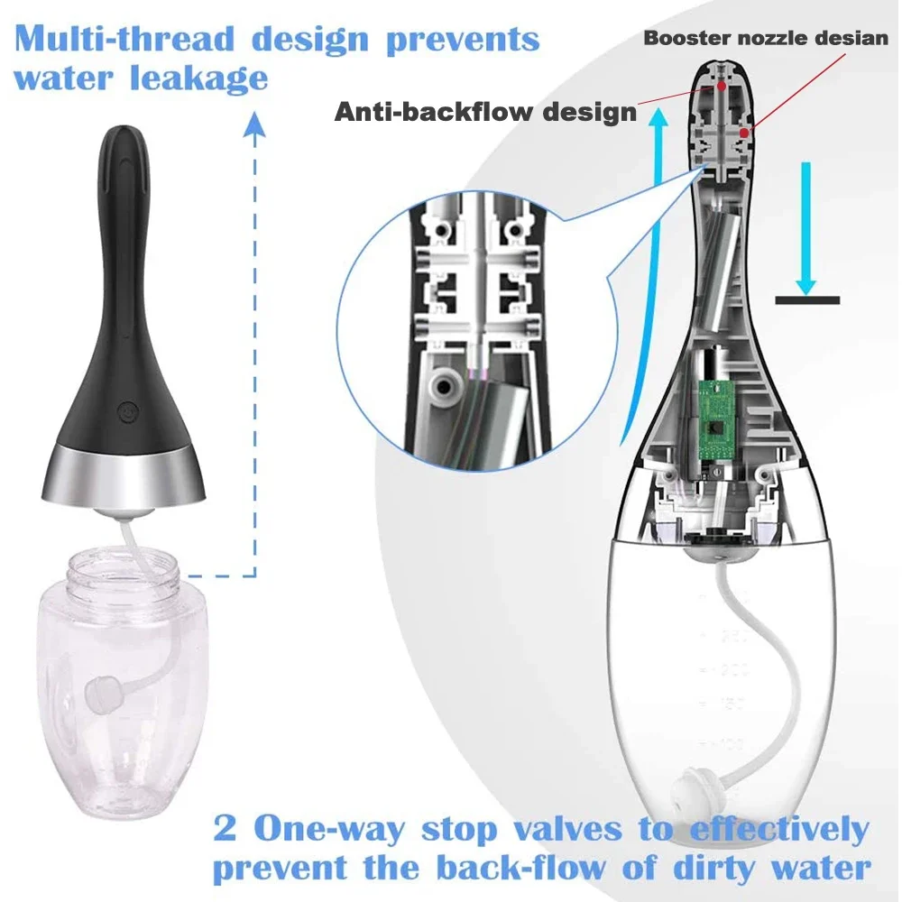 Brinquedos sexuais elétricos para mulheres, Douche vaginal e anal, Plug Cleaning Tool, Dilator extremo, Limpador anal feminino, DlidoBrinquedos sexuais para adultos