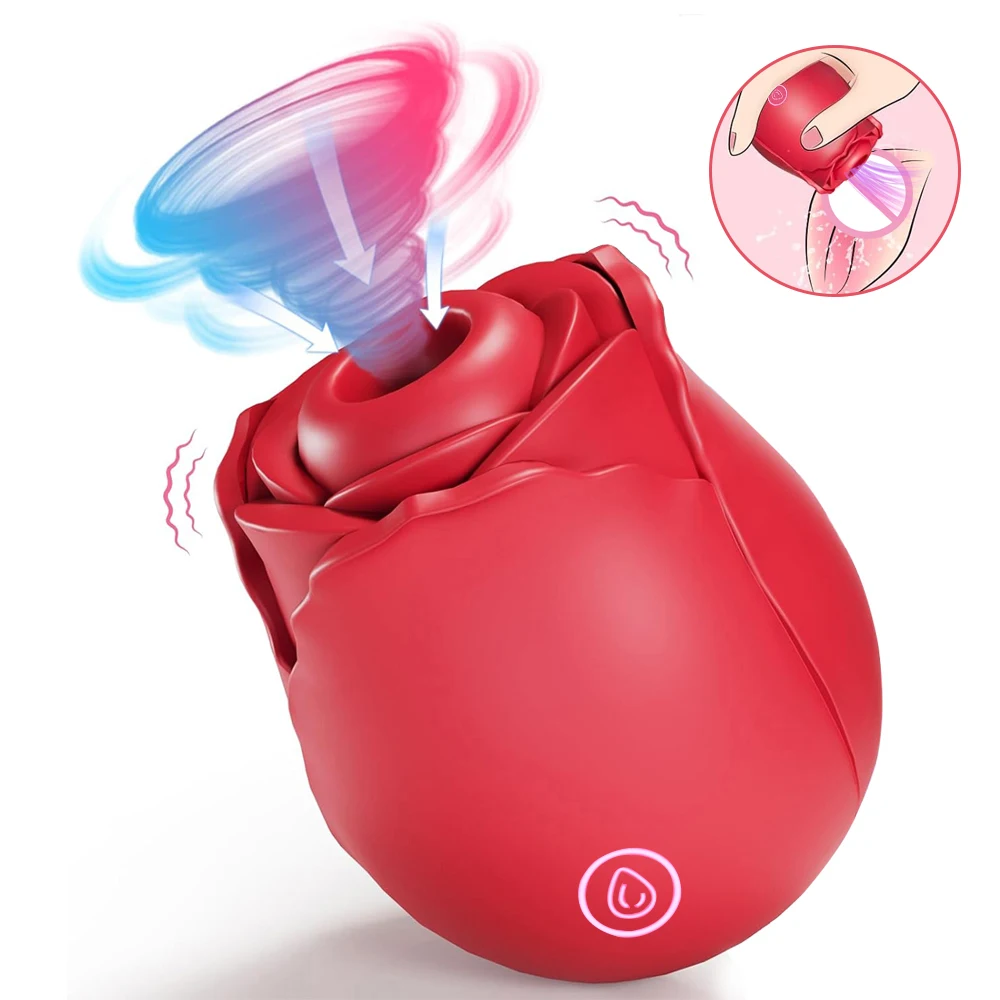 هزاز مص المهبل على شكل وردة ، مصاصة الحلمة ، لعق الجنس عن طريق الفم ، محفز البظر ، سلع حميمية قوية ، ألعاب جنسية للنساء #1