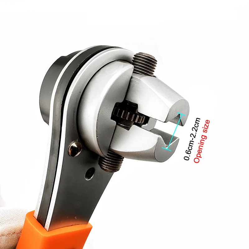 6‑22MM Adjustable Ratchet Wrench Multifunctional Flexible Open‑End Wrench Manual Repair Tool for Household & Auto
