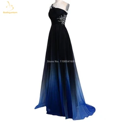 Bealegantom Elegant Gradient Chiffon Prom Dresses Beaded Sequin Ombre Formal Evening Cocktail Party Gown Robes De Soiree QA263