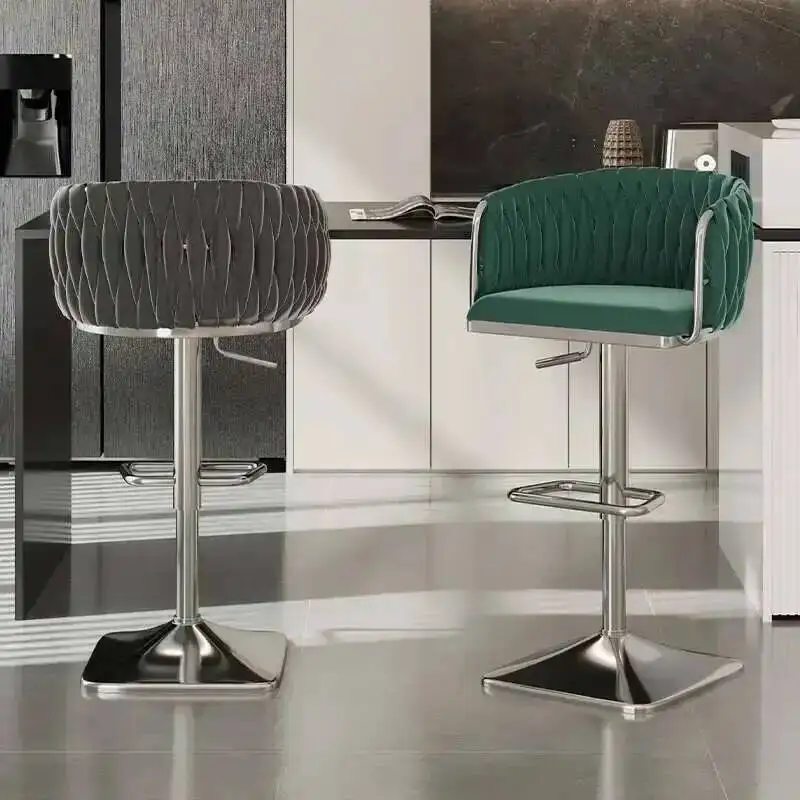 

Chair Cashier Desk Front Lifting High Bar Stool Ergonomic Backrest High Chair Home Lifting Dining Chair Cafe High Stool